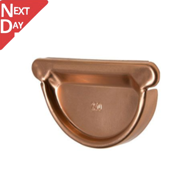115mm Half Round Copper Stop End