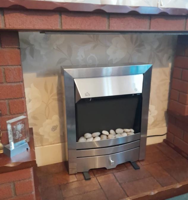 Metal Electric Fireplace