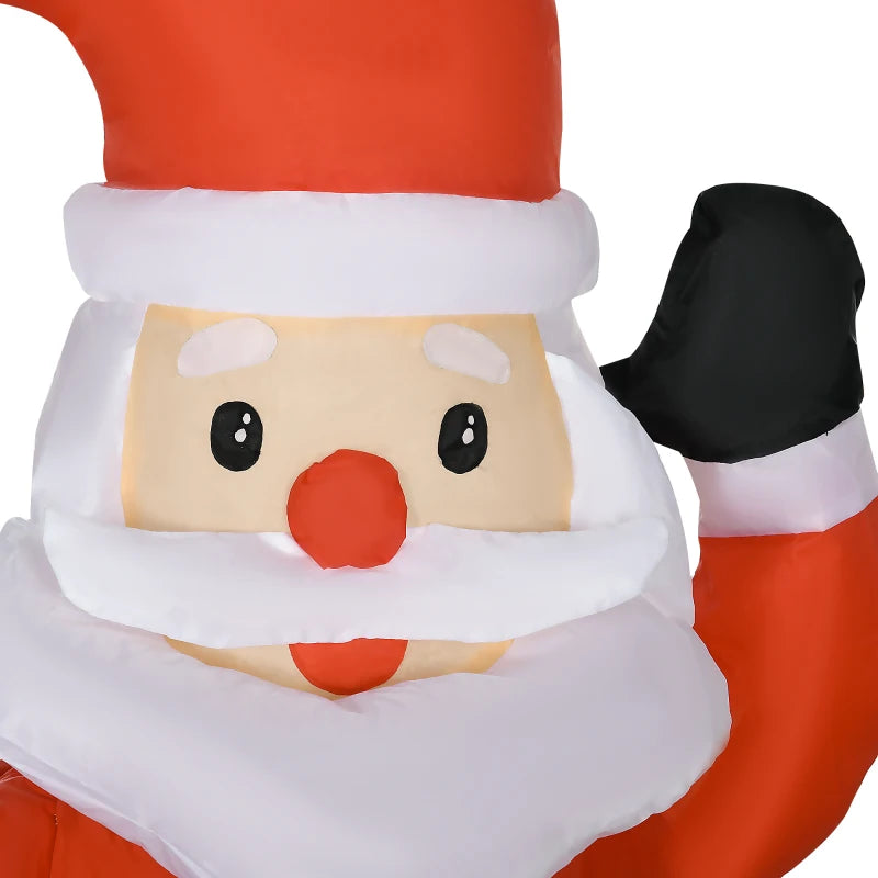 4ft Inflatable Santa Sleigh with Reindeer - Christmas Garden Decoration, Blow Up Xmas Décor for Holiday Cheer