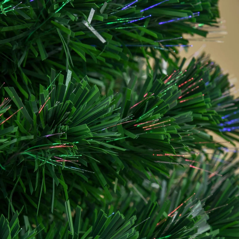 5FT Pre-Lit Fibre Optic Christmas Tree with Multi-Colour Lights & Tree Topper - Perfect Holiday Décor for Xmas