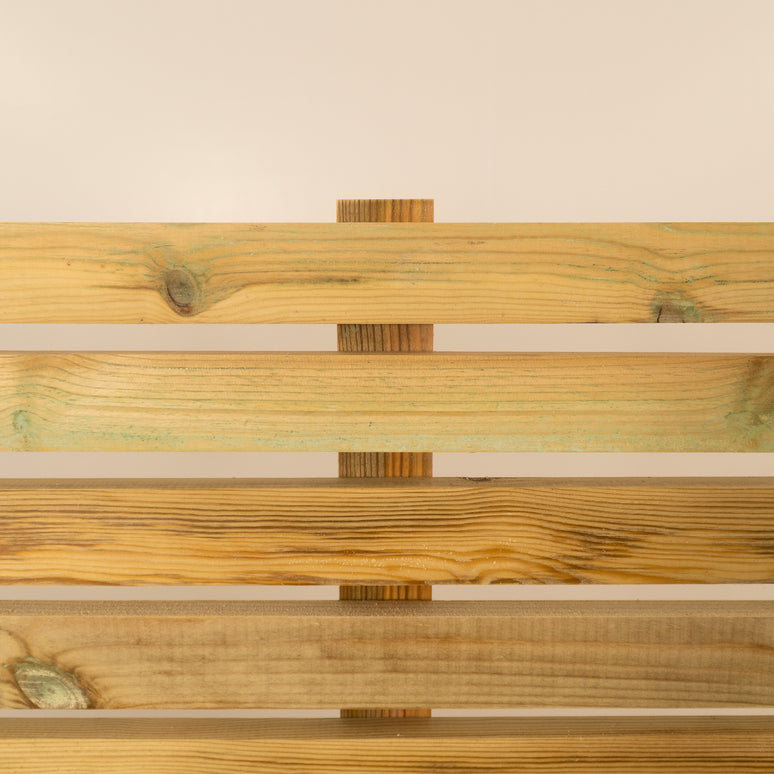 Treated PSE Slatted Panel Pressure Treated Redwood Modern Garden Fence