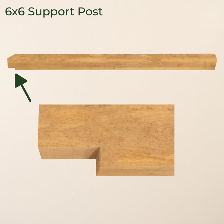 Ruby Oak Apex Pergola with Open Roof – No Overhang Design