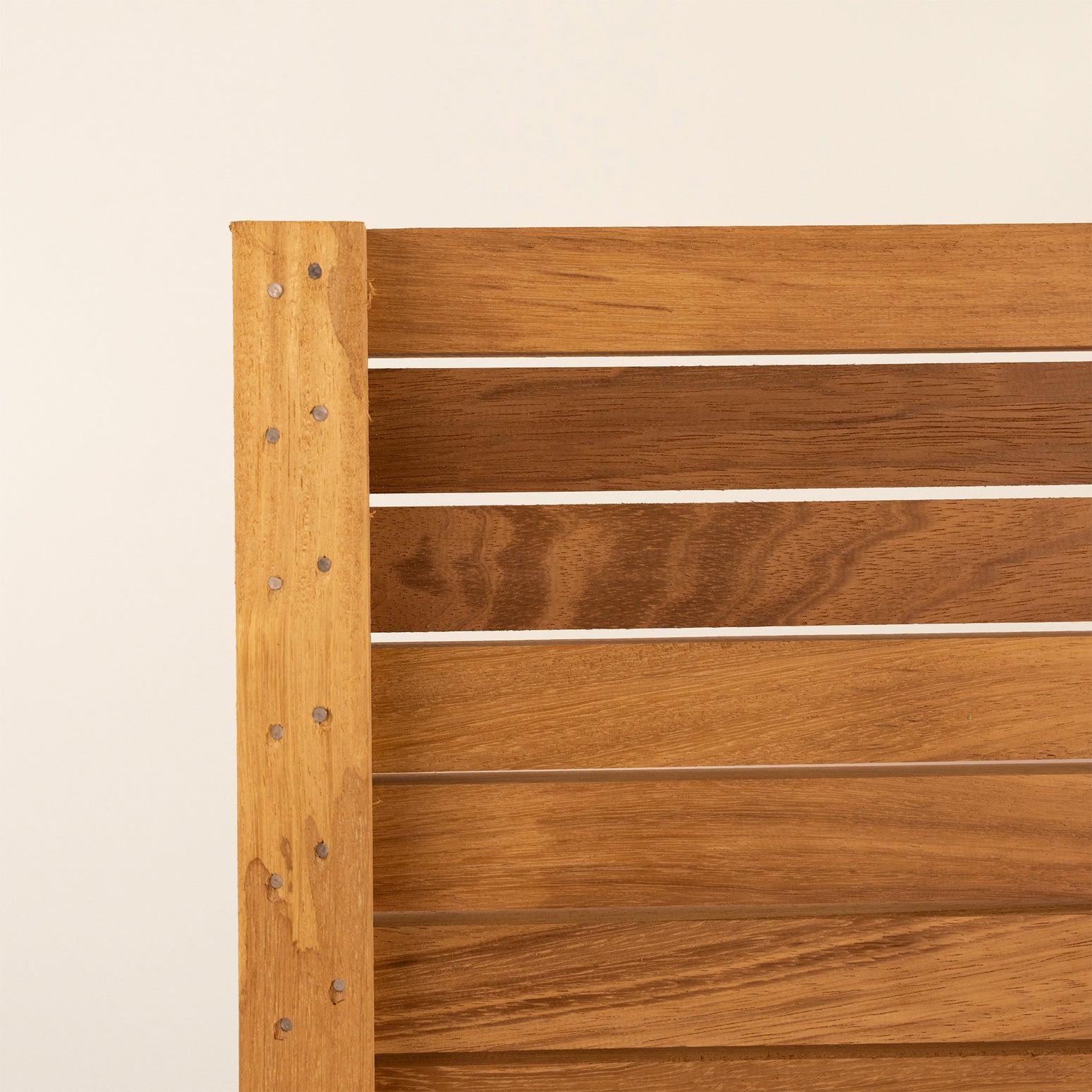 Iroko Timber Slatted Fence Panels with 6mm Spacing – Premium Hardwood Outdoor Fencing