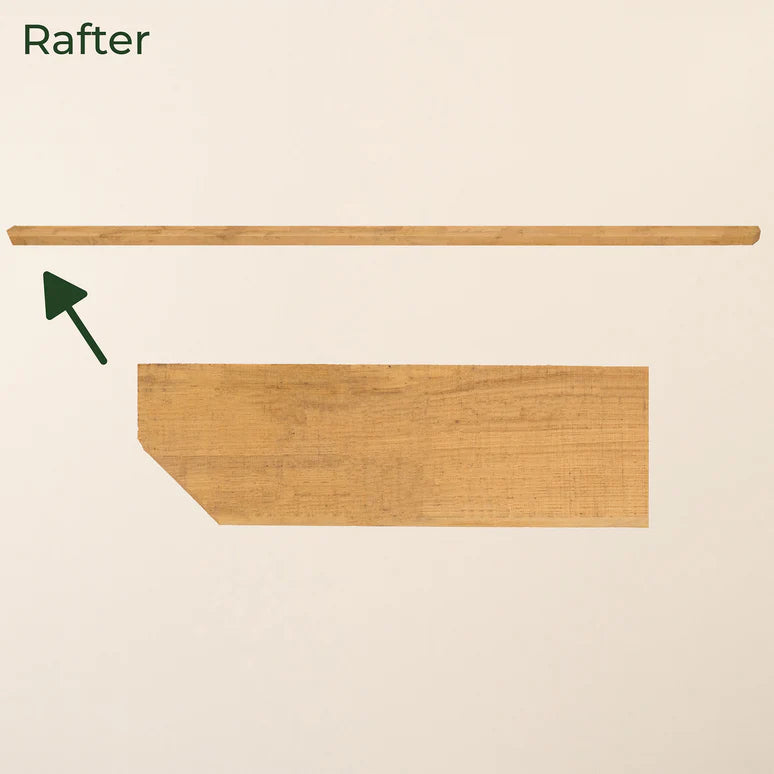 Ruby Oak Apex Pergola with Open Roof – No Overhang Design