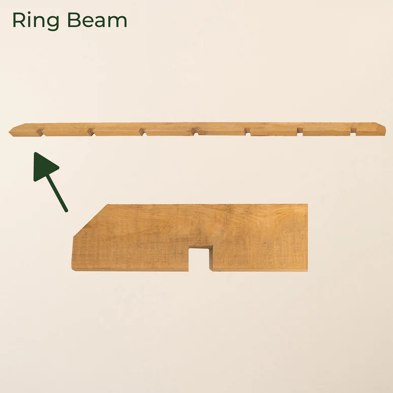 Ruby Oak Flat Roof Pergola with Open Roof Design