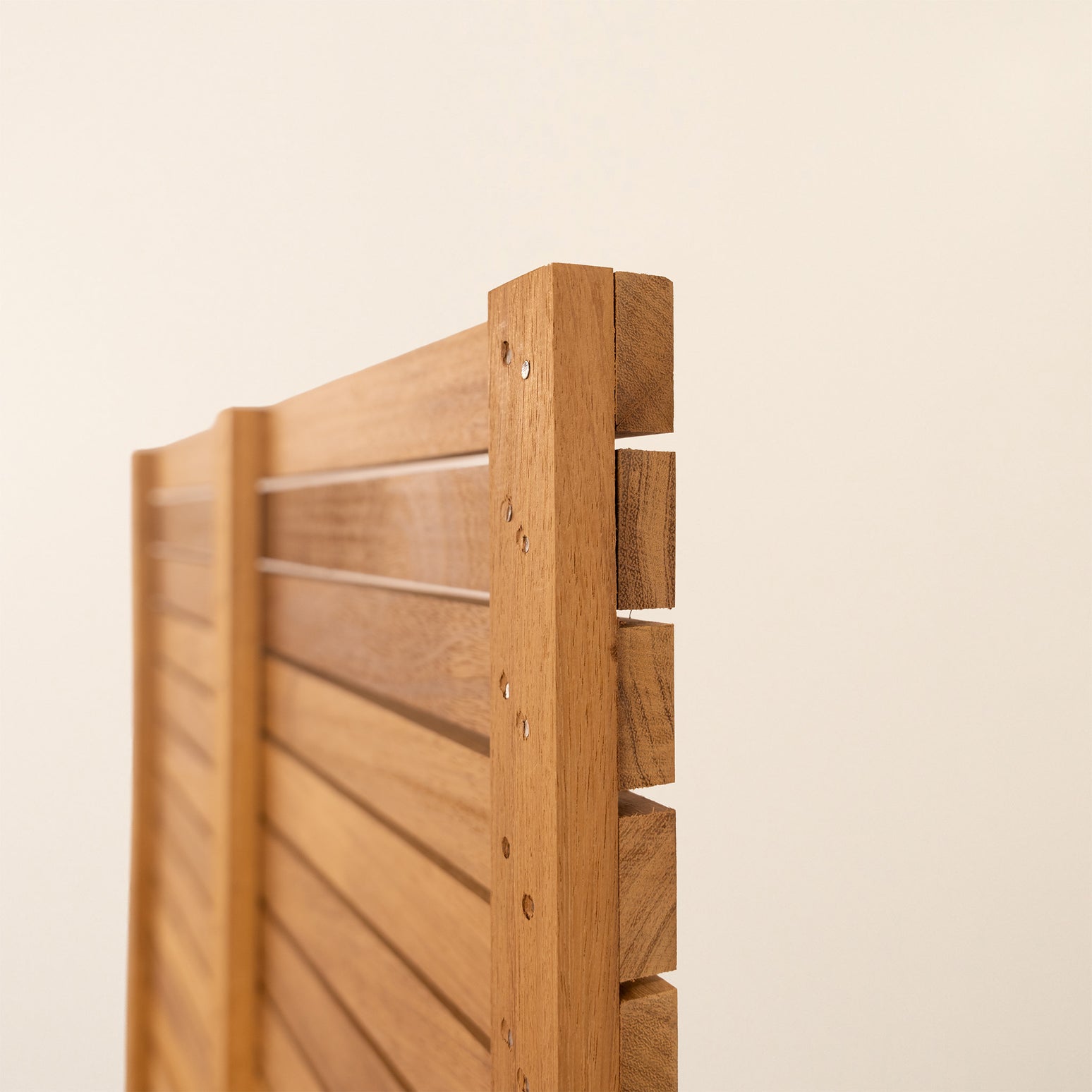 Iroko Timber Slatted Fence Panels with 6mm Spacing – Premium Hardwood Outdoor Fencing