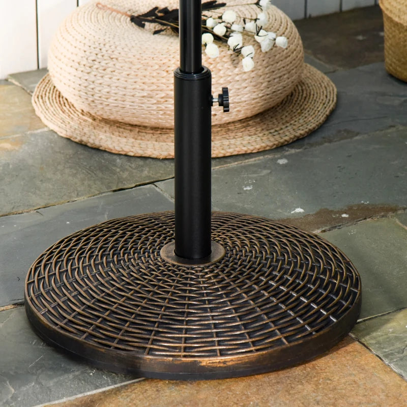 Round Cement Umbrella Base - Antique Bronze