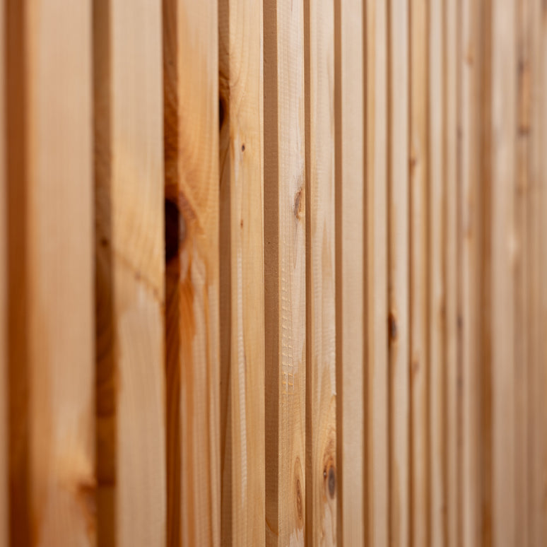 Canadian Cedar Slatted Fence Panels Double Sided – Premium Timber Garden Fencing Panels