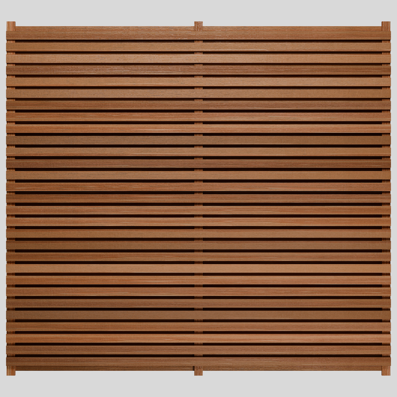 Canadian Cedar Slatted Fence Panels Double Sided – Premium Timber Garden Fencing Panels
