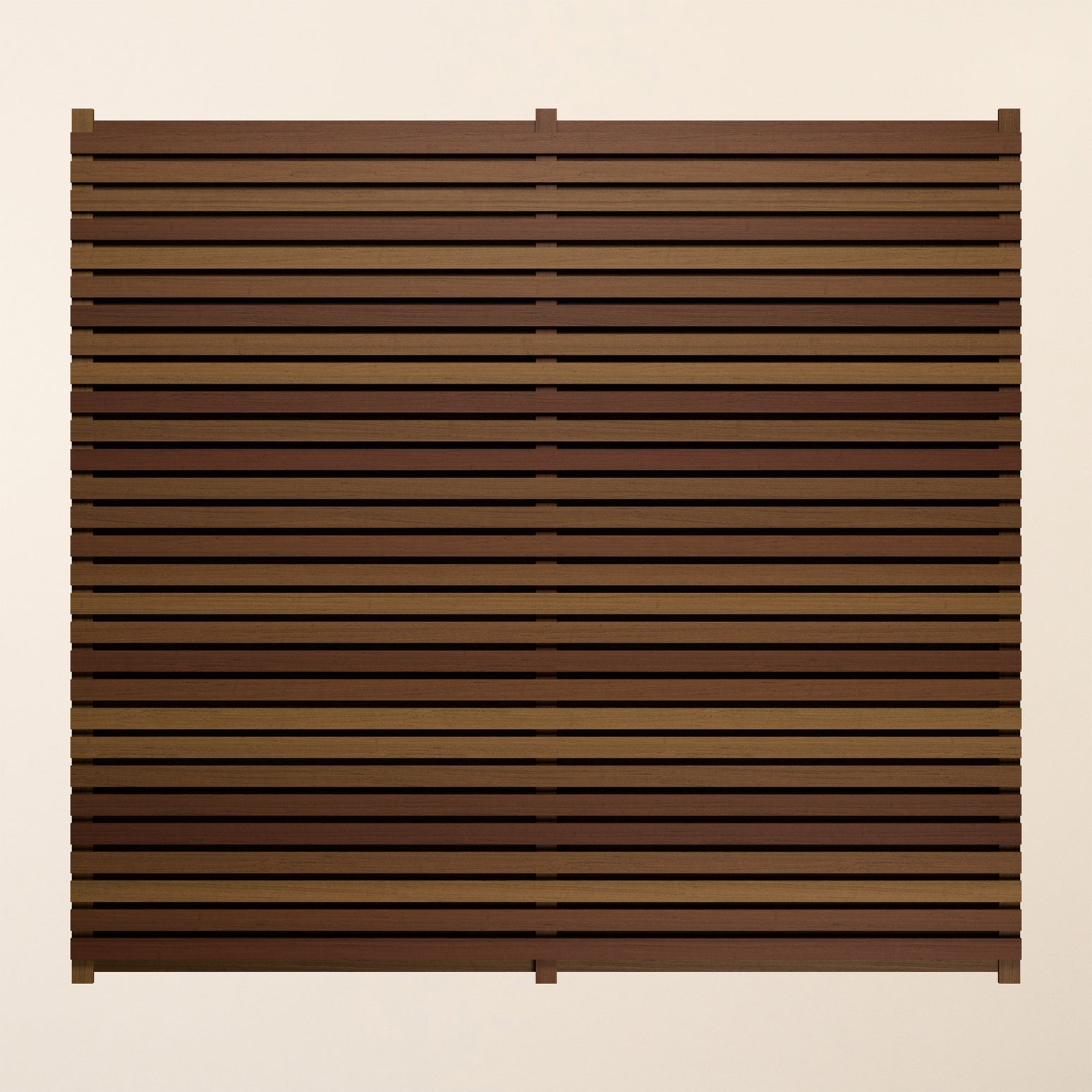 Iroko Double Sided Slatted Fence Panels – Premium Hardwood Garden Fence Panels for Privacy, Durability, and Modern Outdoor Design