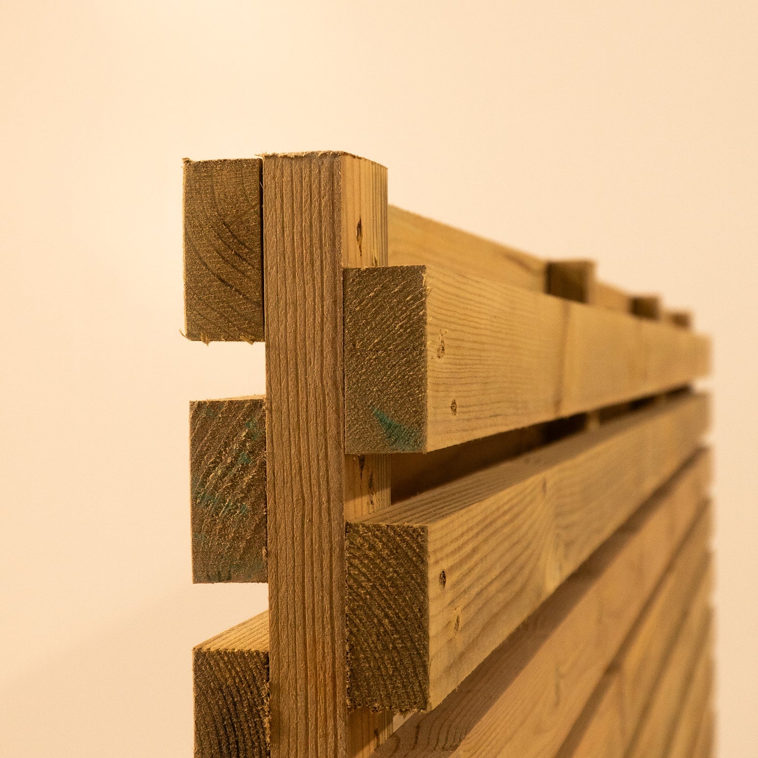 Double Sided PSE Slatted Fence Panel for Modern Garden Screening and Fencing