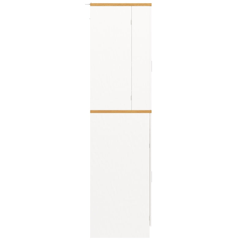 Tall Kitchen Sideboard with Double-Door Cabinets - Maximized Storage & Anti-Tip Safety for Dining Room - 80x40x180 cm, White