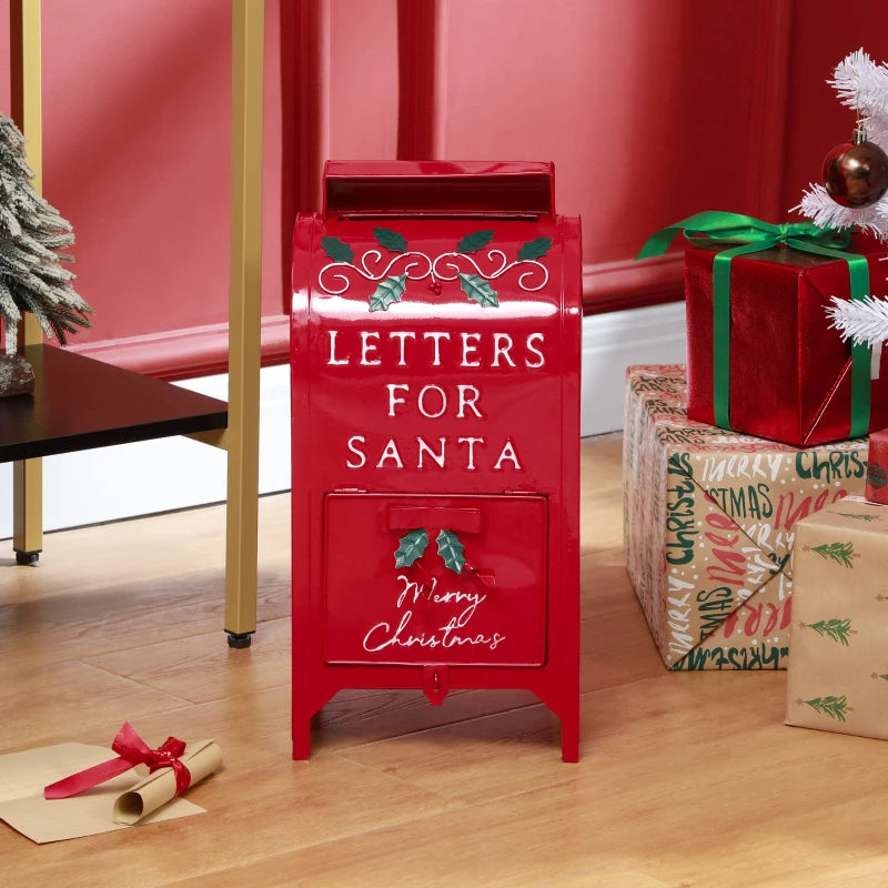 A5 Christmas Letter Postbox - Festive Red & White Design for Holiday Mail, Perfect for Letters to Santa