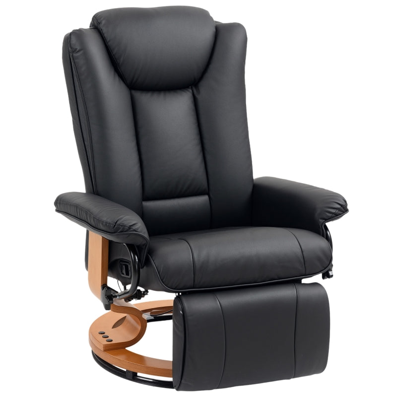 Stylish Black Faux Leather Recliner Chair for Ultimate Comfort and Relaxation