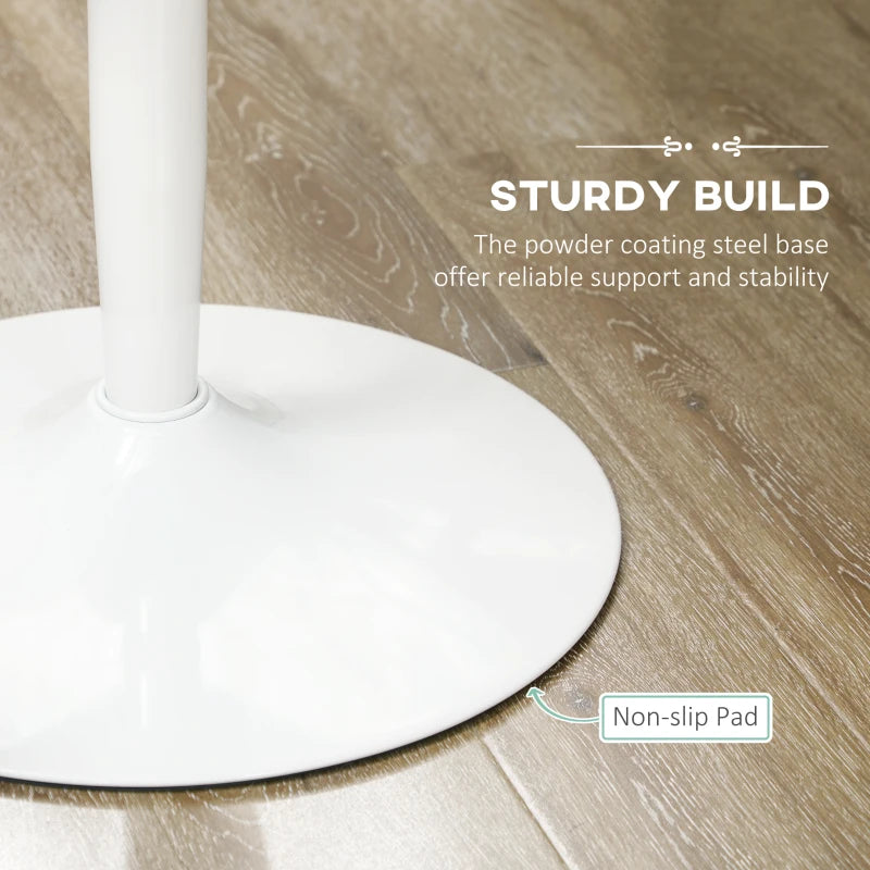 Minimalistic White Dining Table for Two - 75H x Î¦70cm Modern Design Perfect for Small Spaces