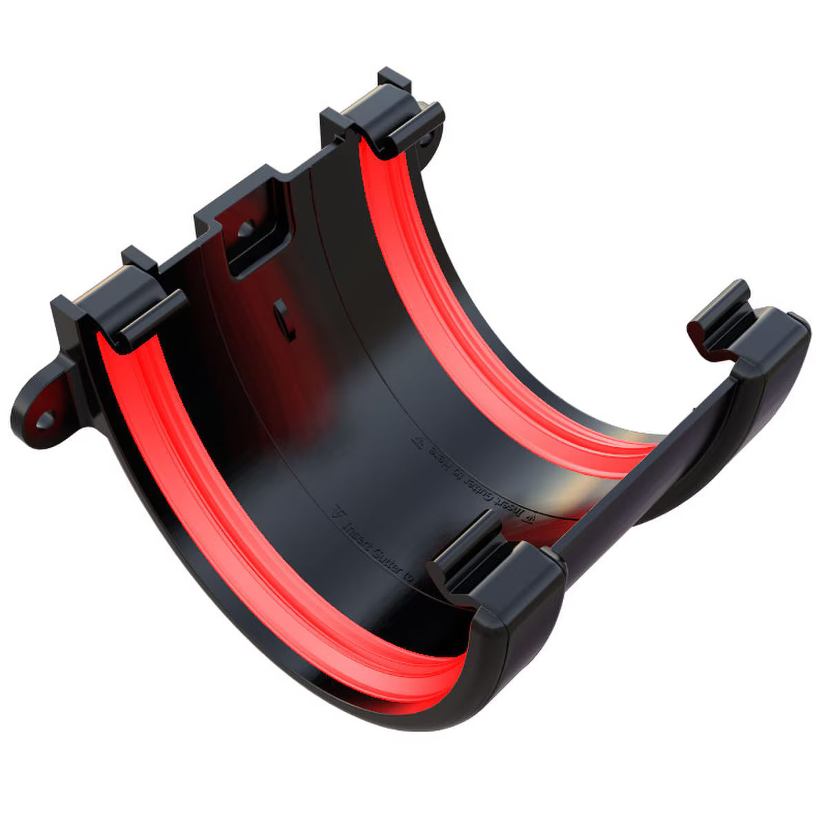 Freefoam Freeflow 116mm Deepflow Gutter Gutter Union Bracket - Black
