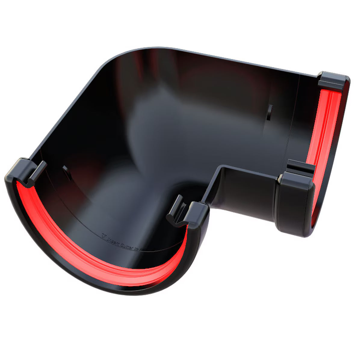 Freefoam Freeflow 116mm Deepflow Gutter 90 Degree Gutter Angle - Black