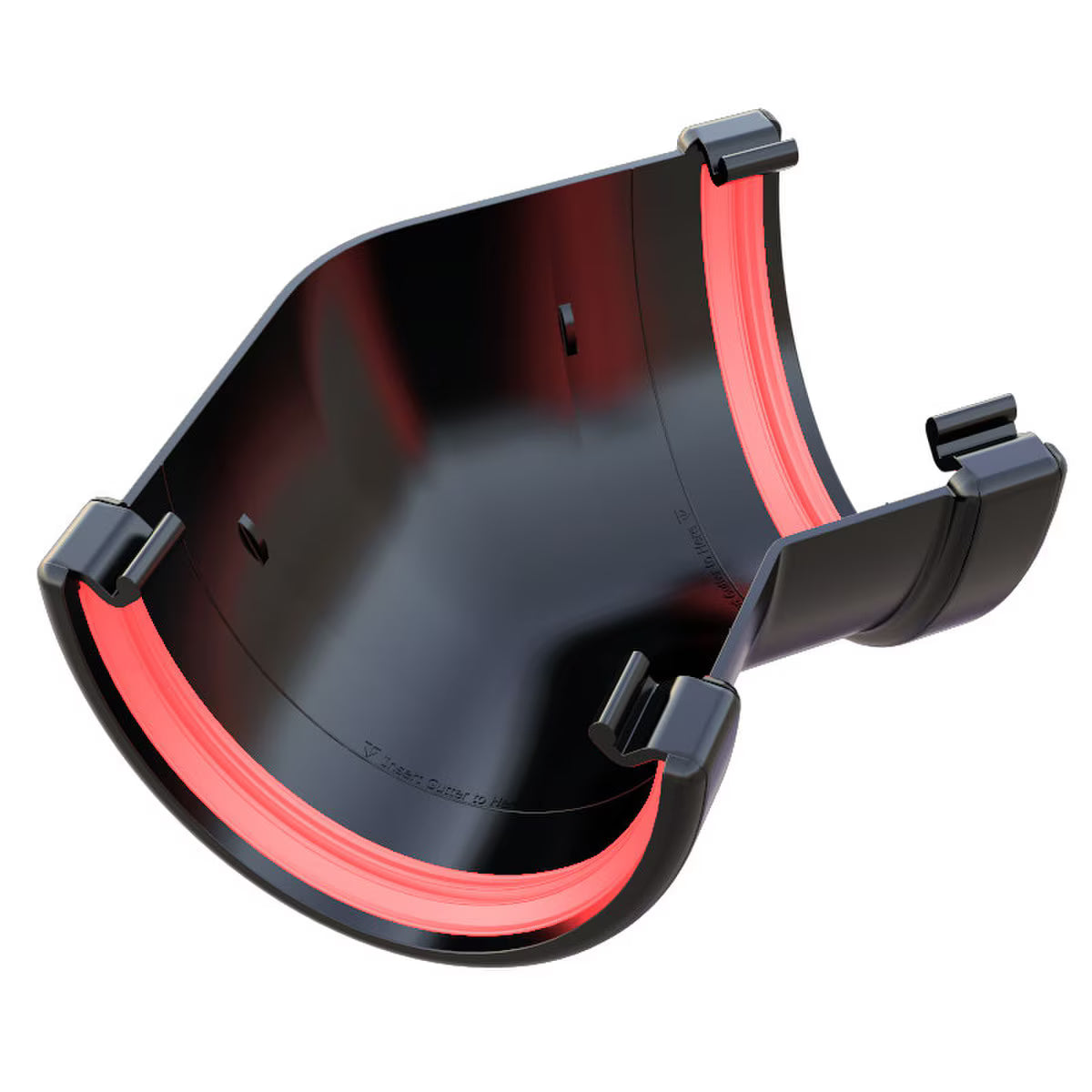 Freefoam Freeflow 116mm Deepflow Gutter 135 Degree Gutter Angle - Black