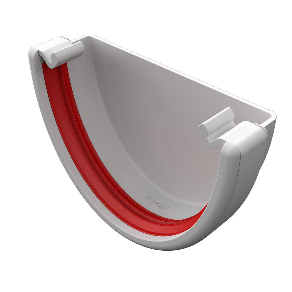 Freefoam Freeflow 116mm Deepflow Gutter External Stop End - White