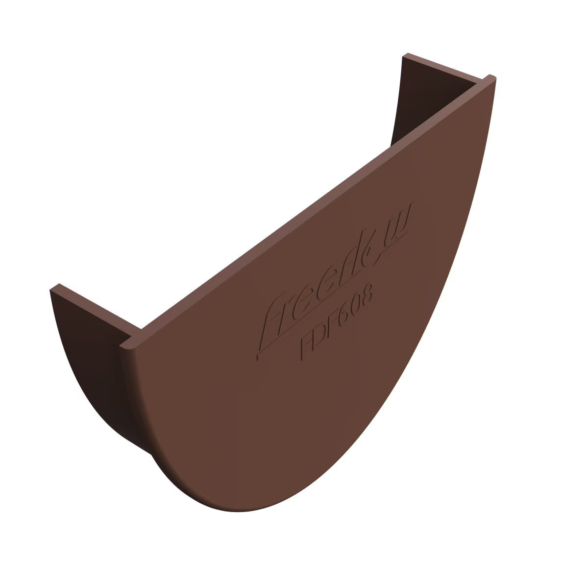 Freefoam Freeflow 116mm Deepflow Gutter Internal Stop End - Leather Brown