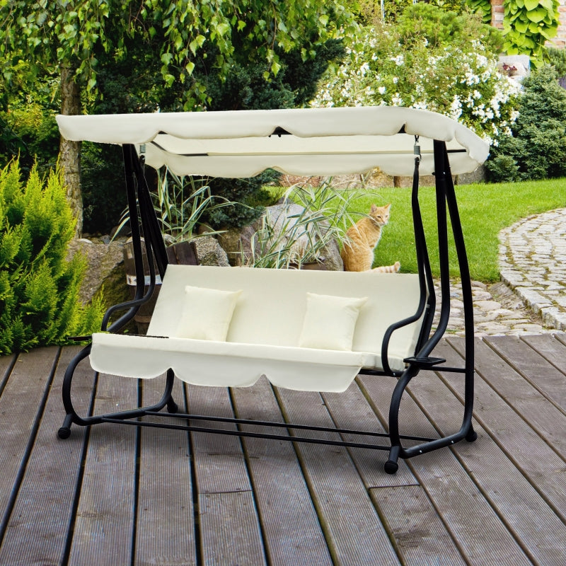 Swing Chair Combo - Cream White, 200x120x164 cm