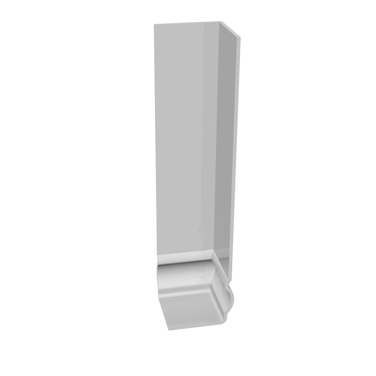 Freefoam 300mm Ogee uPVC Fascia External Corner Trim – 90° Decorative Roofline Corner – White