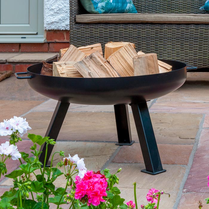 Outdoor Steel Fire Pit - 60cm