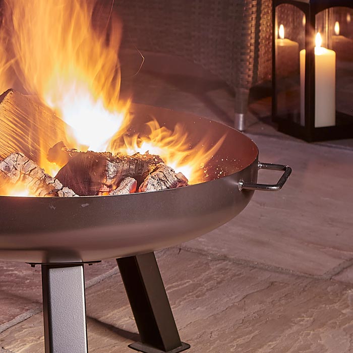 Outdoor Steel Fire Pit - 60cm