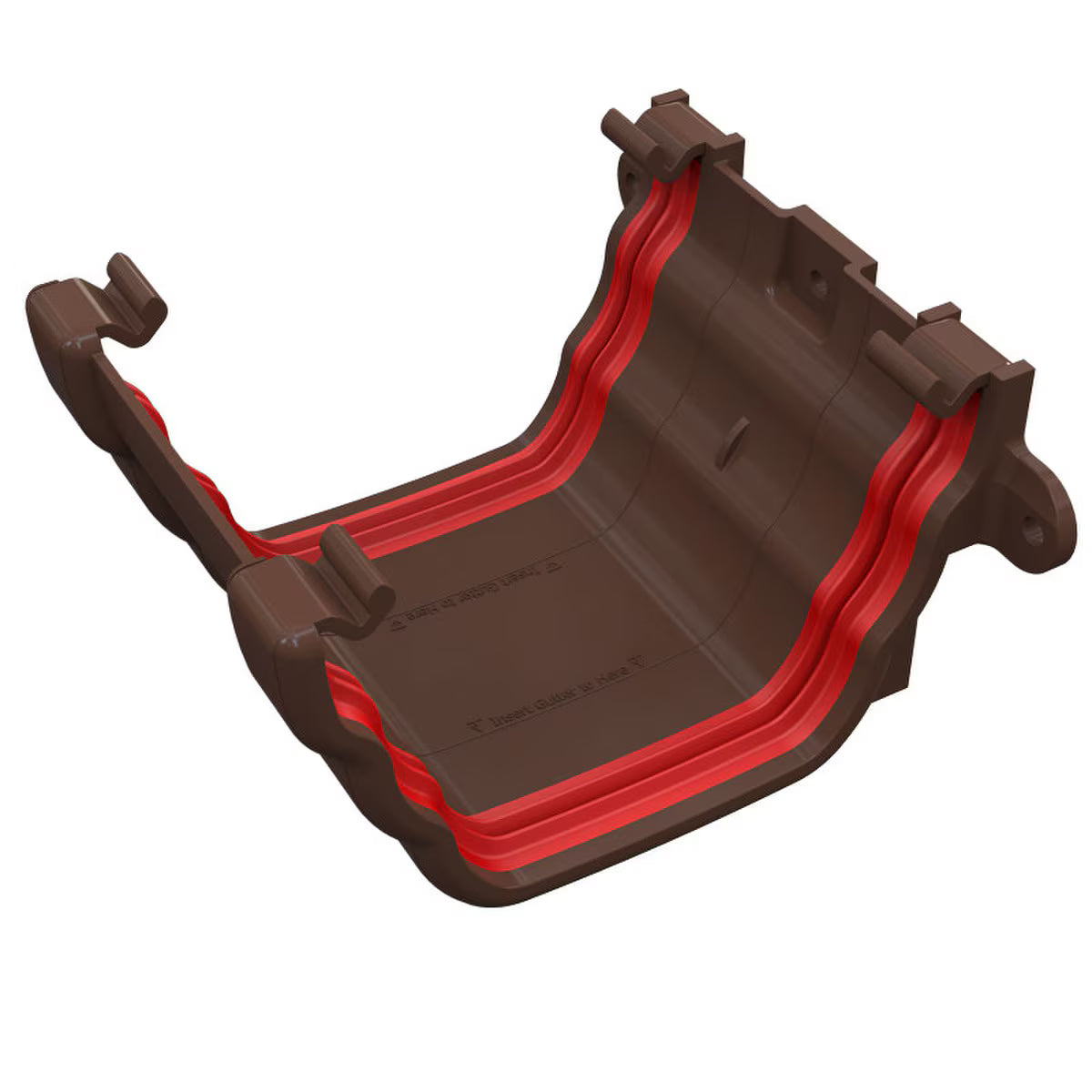 Freefoam Freeflow 135mm Ogee Gutter Gutter Union Bracket - Leather Brown