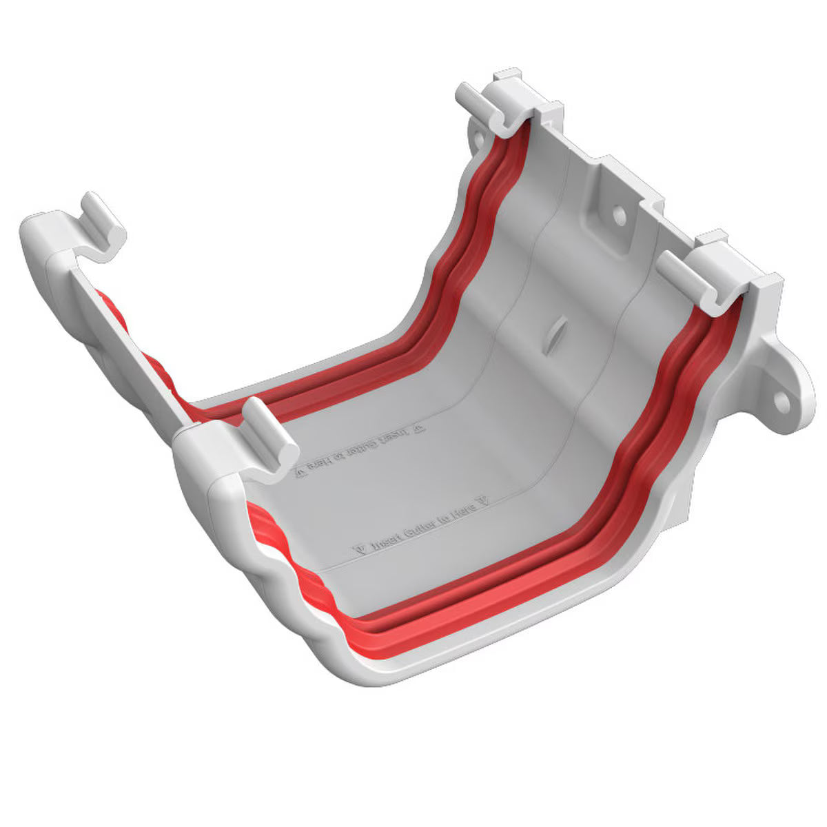 Freefoam Freeflow 135mm Ogee Gutter Gutter Union Bracket - White