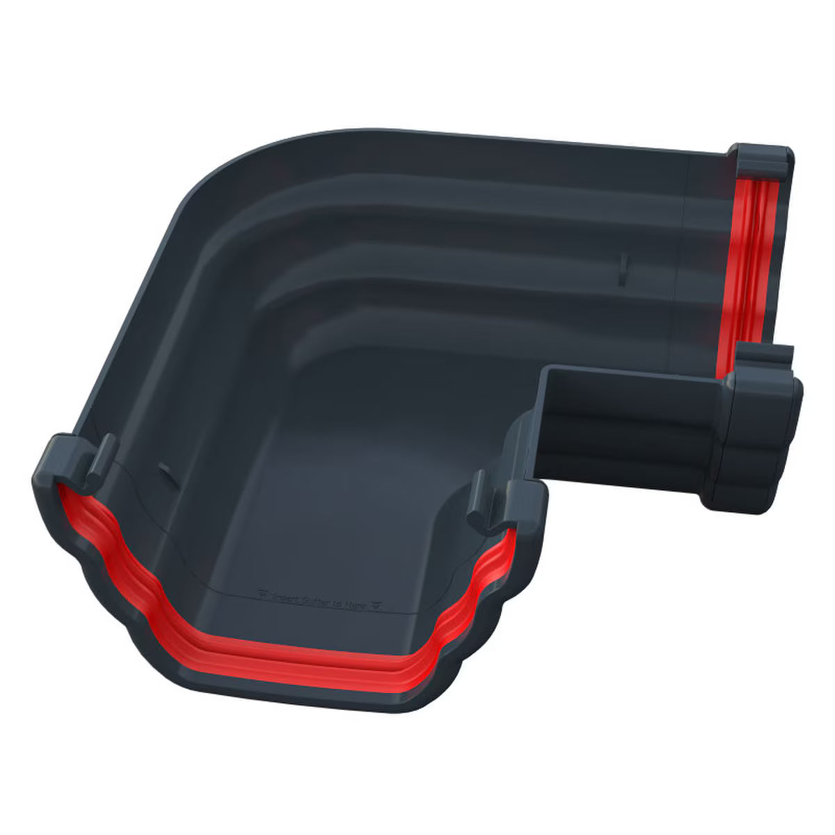 Freefoam Freeflow 135mm Ogee Gutter 90 Degree Gutter Angle - Anthracite Grey