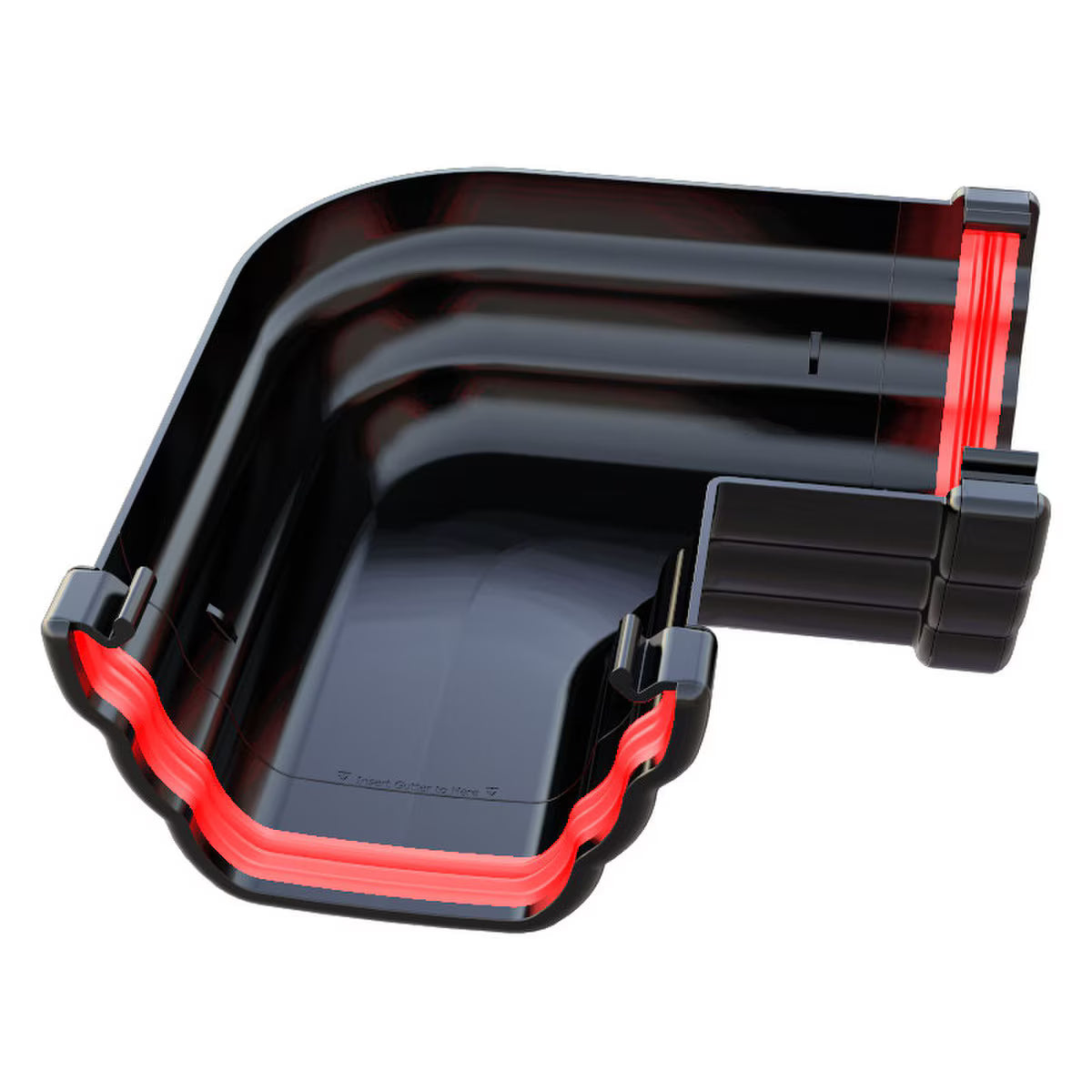 Freefoam Freeflow 135mm Ogee Gutter 90 Degree Gutter Angle - Black