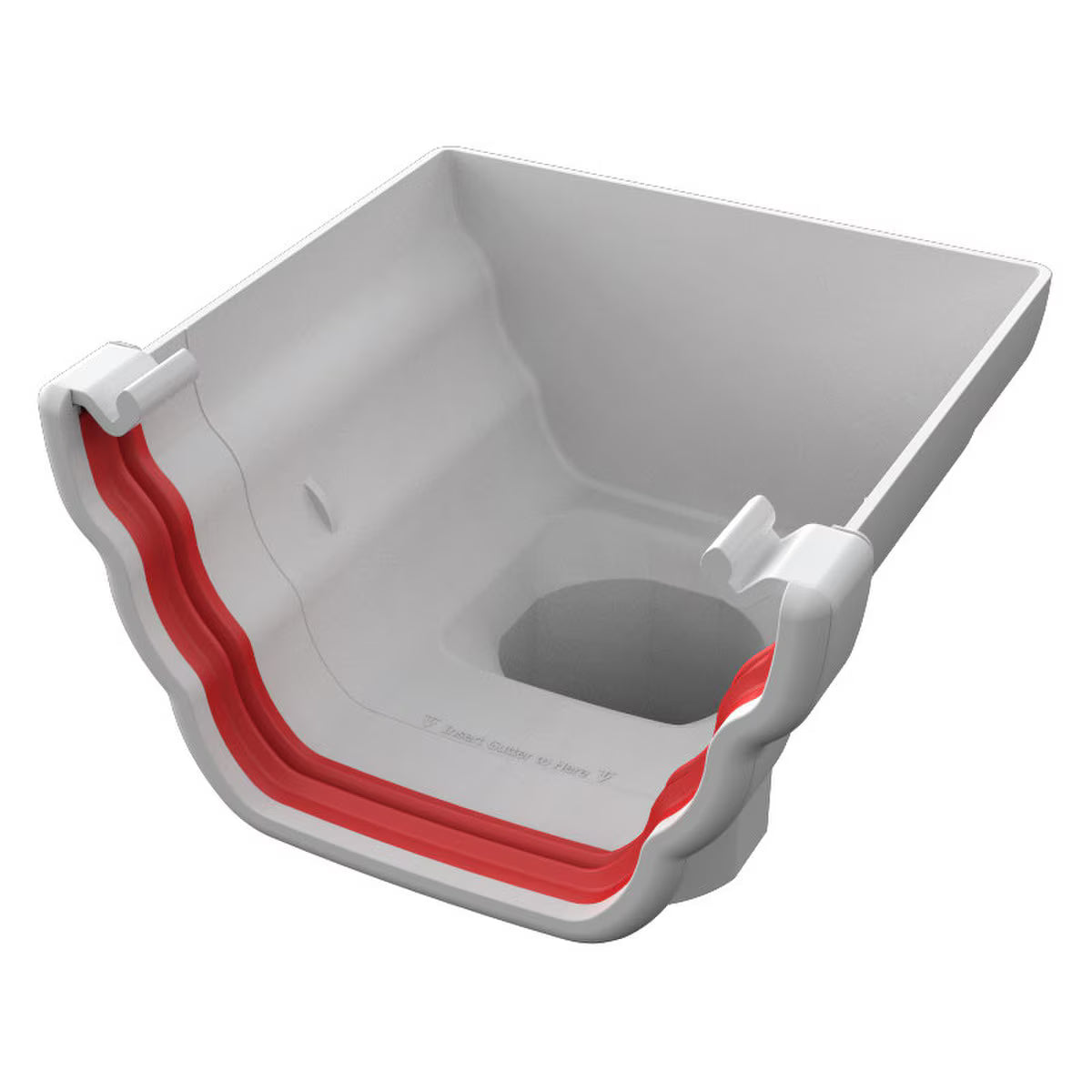 Freefoam Freeflow 135mm Ogee Gutter Stop End Outlet - White