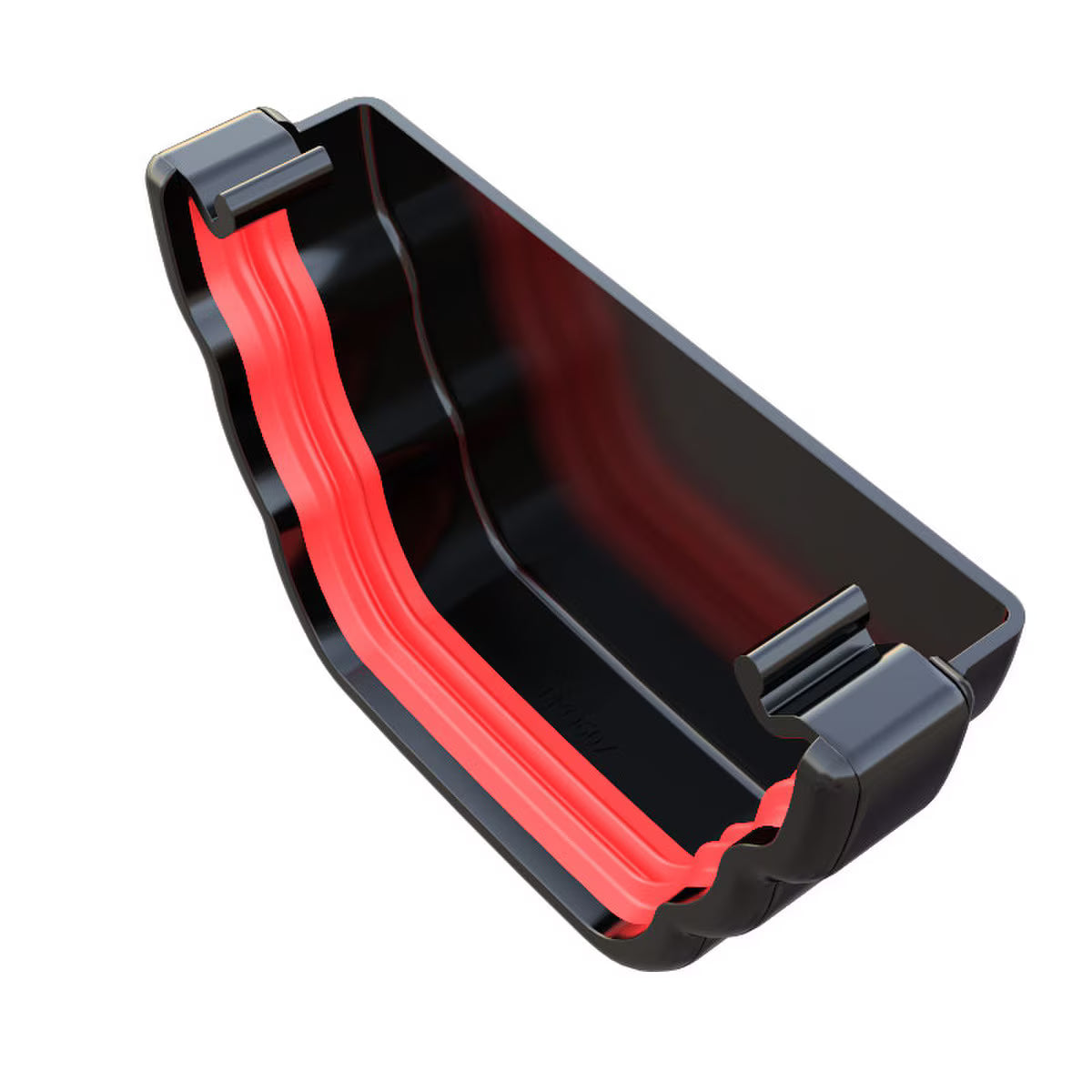Freefoam Freeflow 135mm Ogee Gutter External Stop End - Black