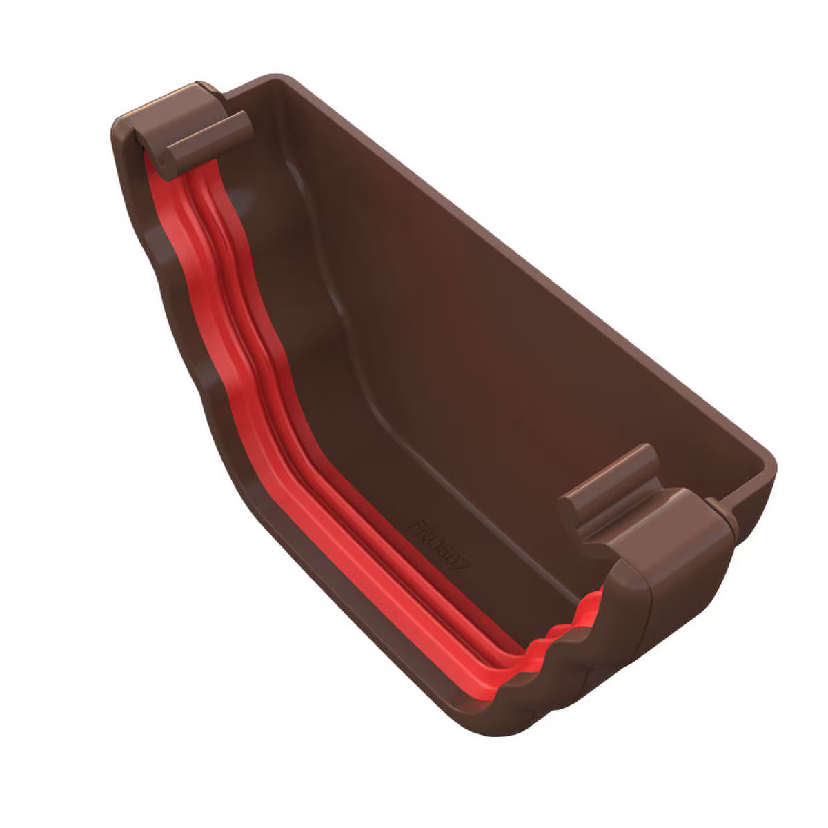 Freefoam Freeflow 135mm Ogee Gutter External Stop End - Leather Brown