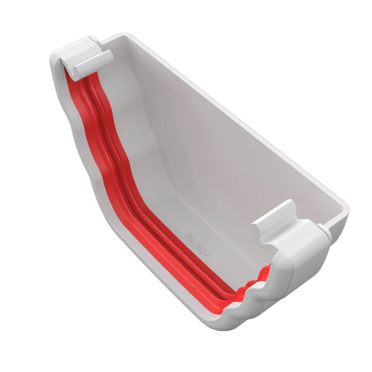 Freefoam Freeflow 135mm Ogee Gutter External Stop End - White
