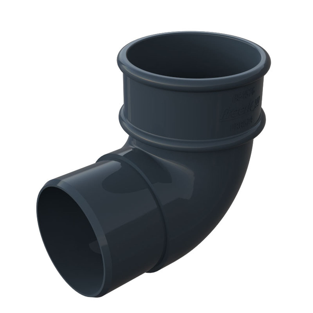 Freefoam Freeflow 68mm Round Downpipe 90 Degree Offset Bend - Anthracite Grey