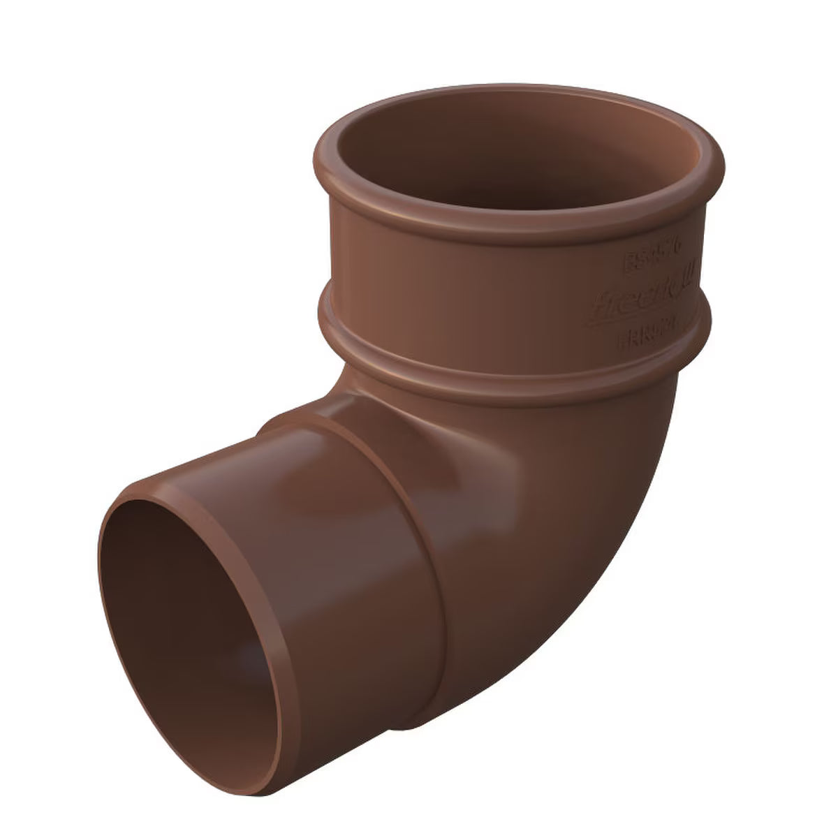 Freefoam Freeflow 68mm Round Downpipe 90 Degree Offset Bend - Leather Brown