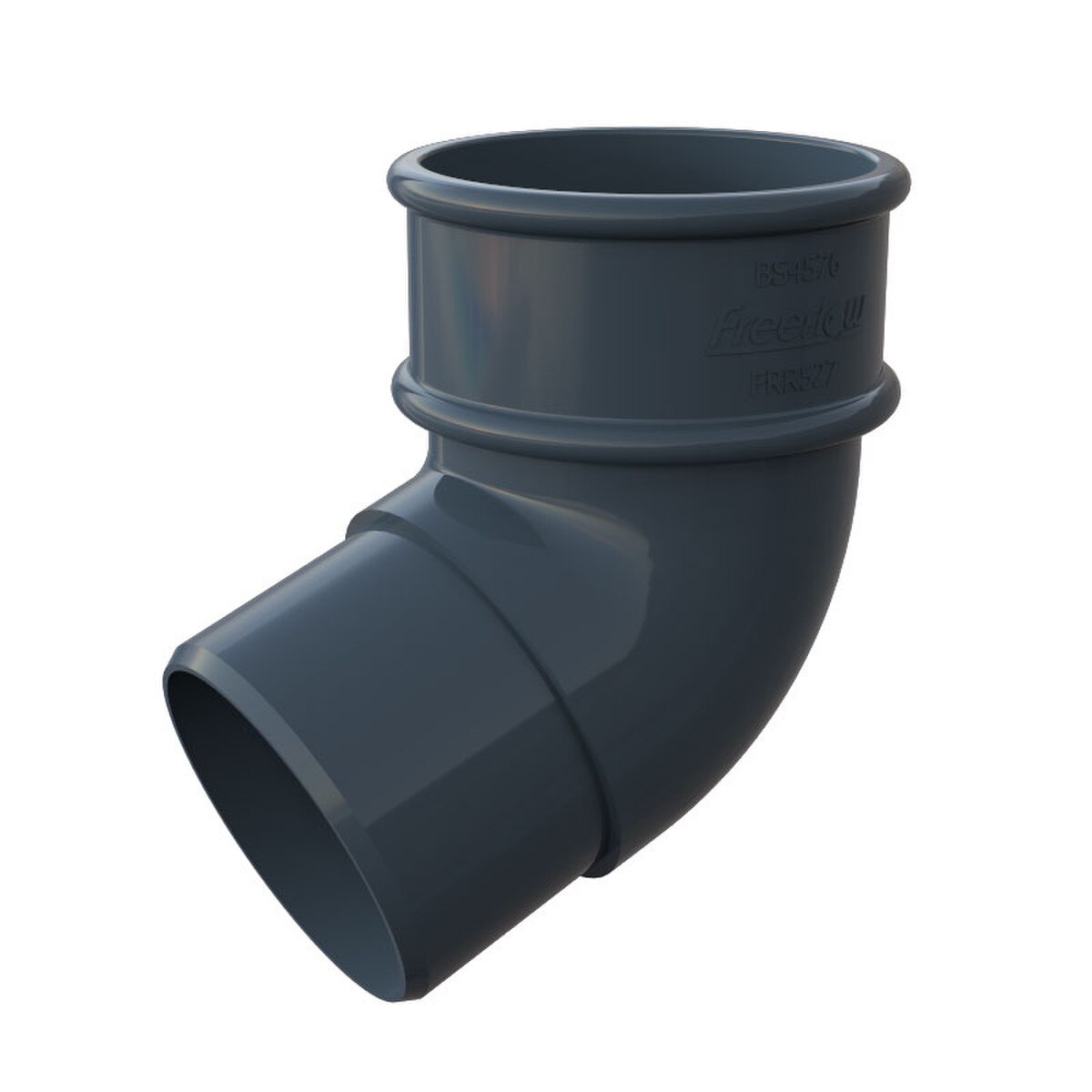Freefoam Freeflow 68mm Round Downpipe 112 Degree Offset Bend - Anthracite Grey
