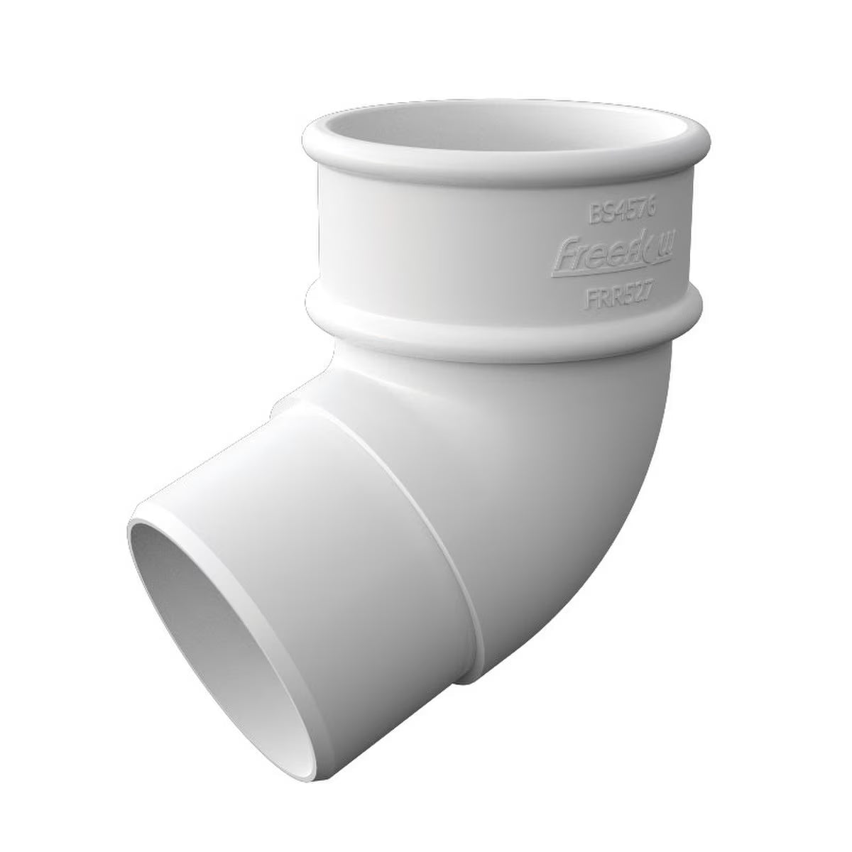 Freefoam Freeflow 68mm Round Downpipe 112 Degree Offset Bend - White
