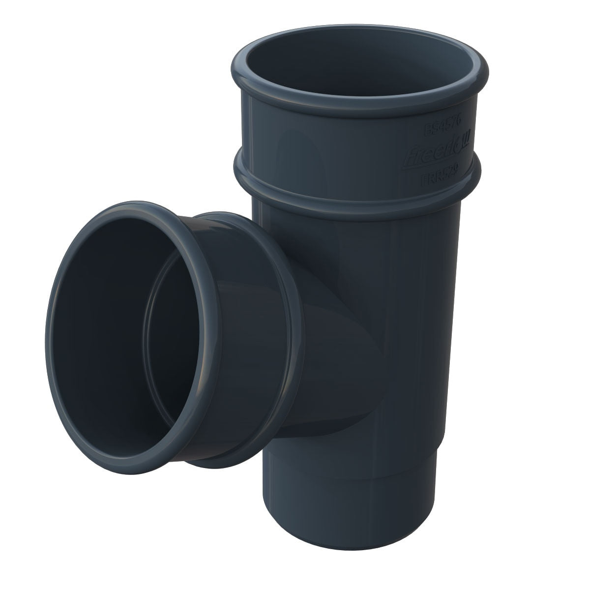 Freefoam Freeflow 68mm Round Downpipe 112 Degree Branch - Anthracite Grey