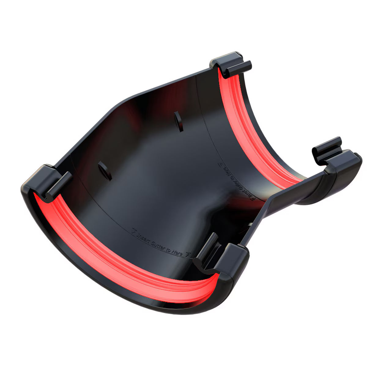 Freefoam Freeflow 112mm Half Round Gutter 150 Degree Gutter Angle - Black