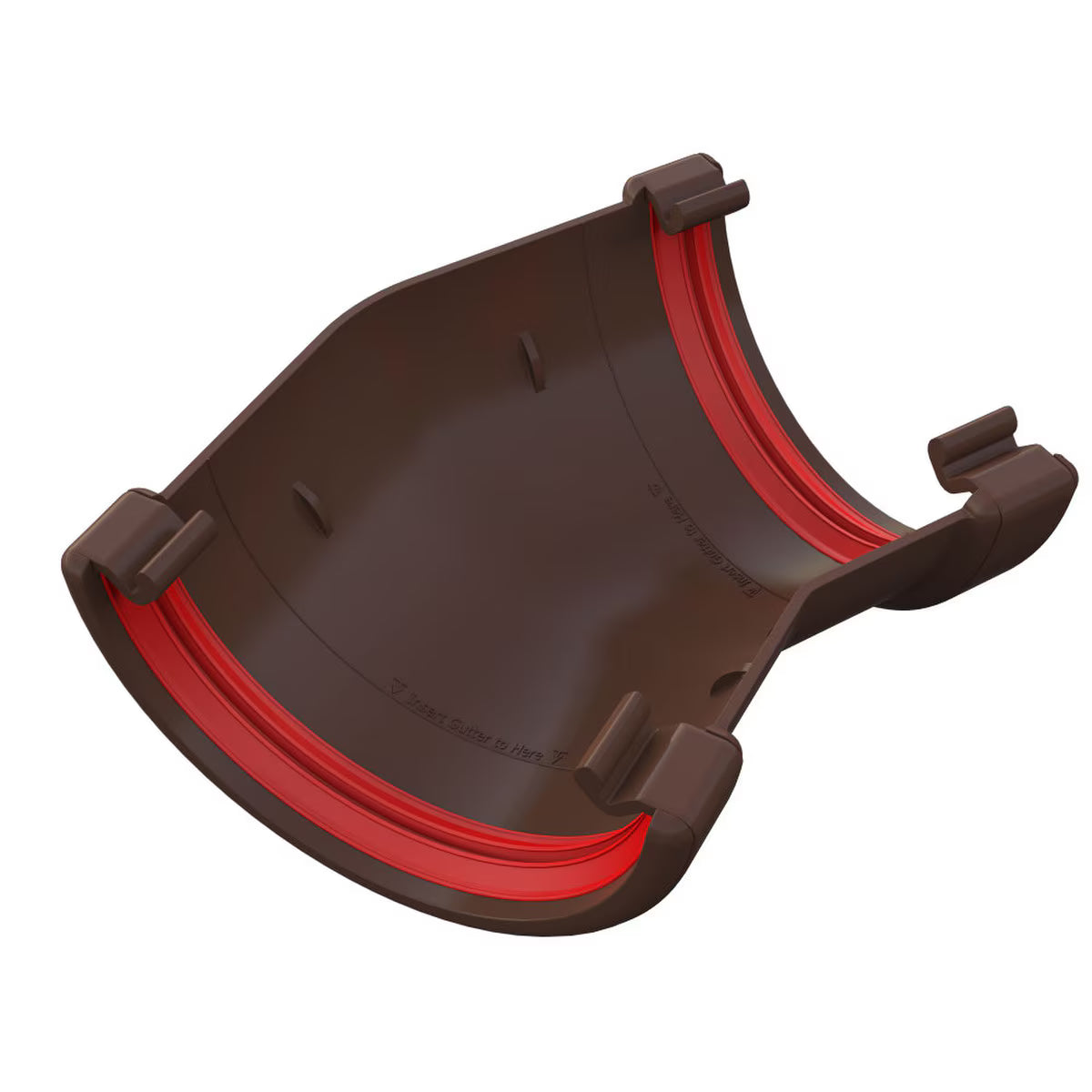 Freefoam Freeflow 112mm Half Round Gutter 150 Degree Gutter Angle - Leather Brown