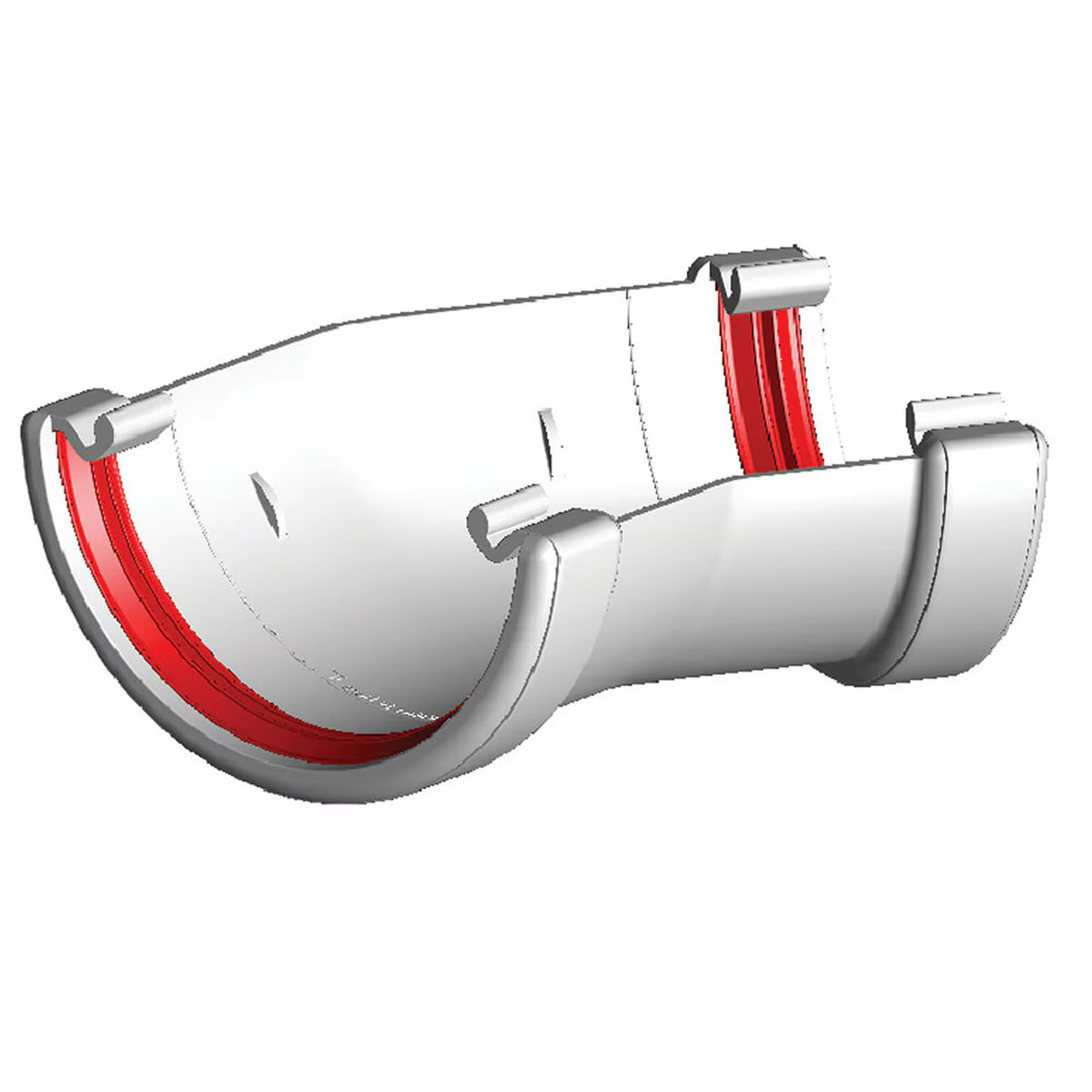 Freefoam Freeflow 112mm Half Round Gutter 150 Degree Gutter Angle - White