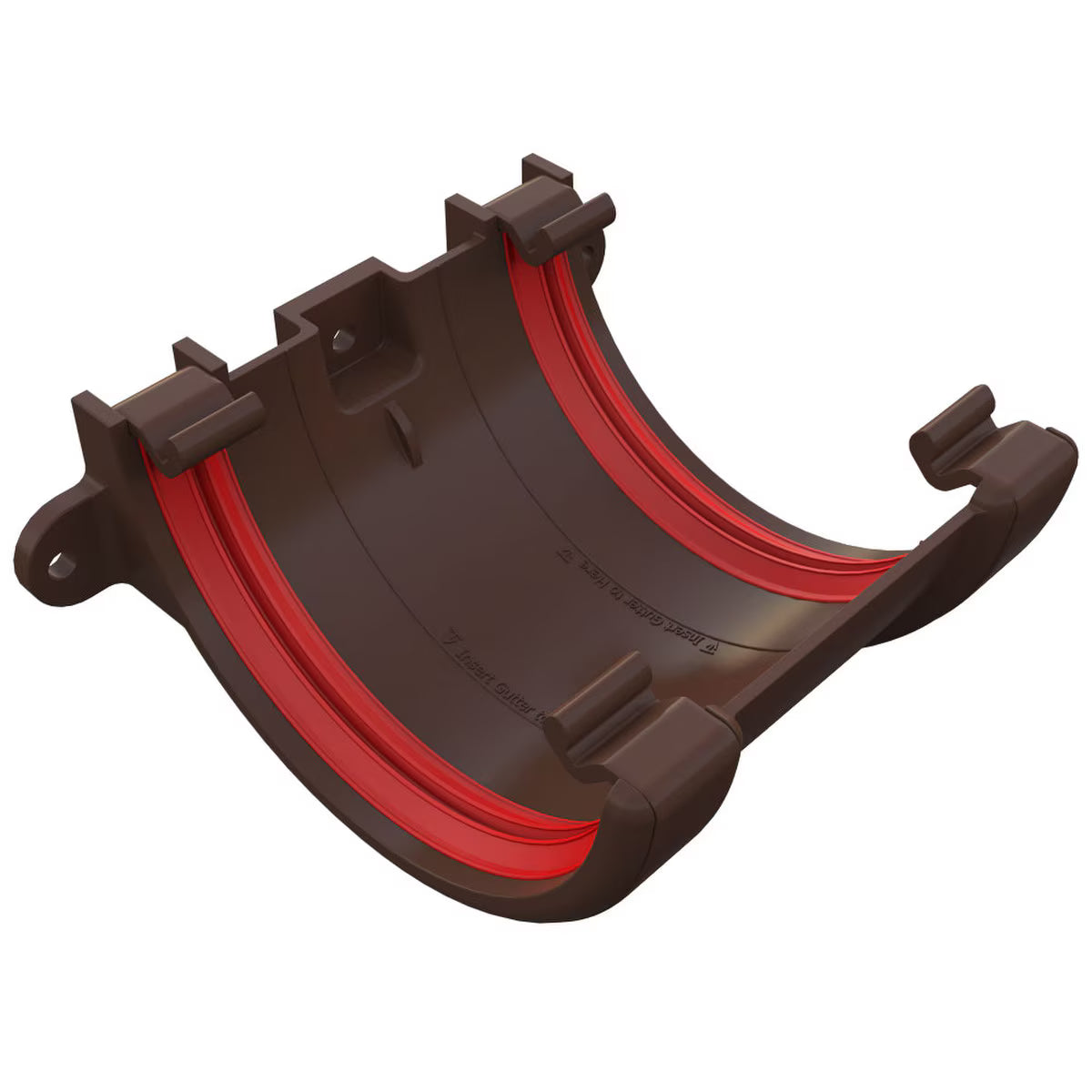 Freefoam Freeflow 112mm Half Round Gutter Gutter Union Bracket - Leather Brown