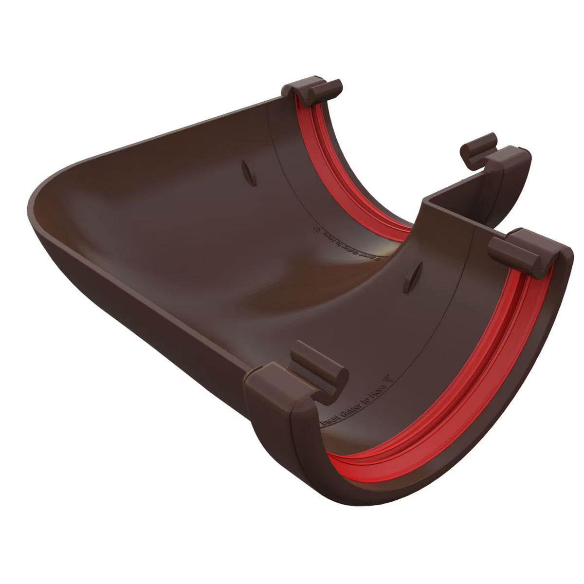 Freefoam Freeflow 112mm Half Round Gutter 90 Degree Gutter Angle - Leather Brown