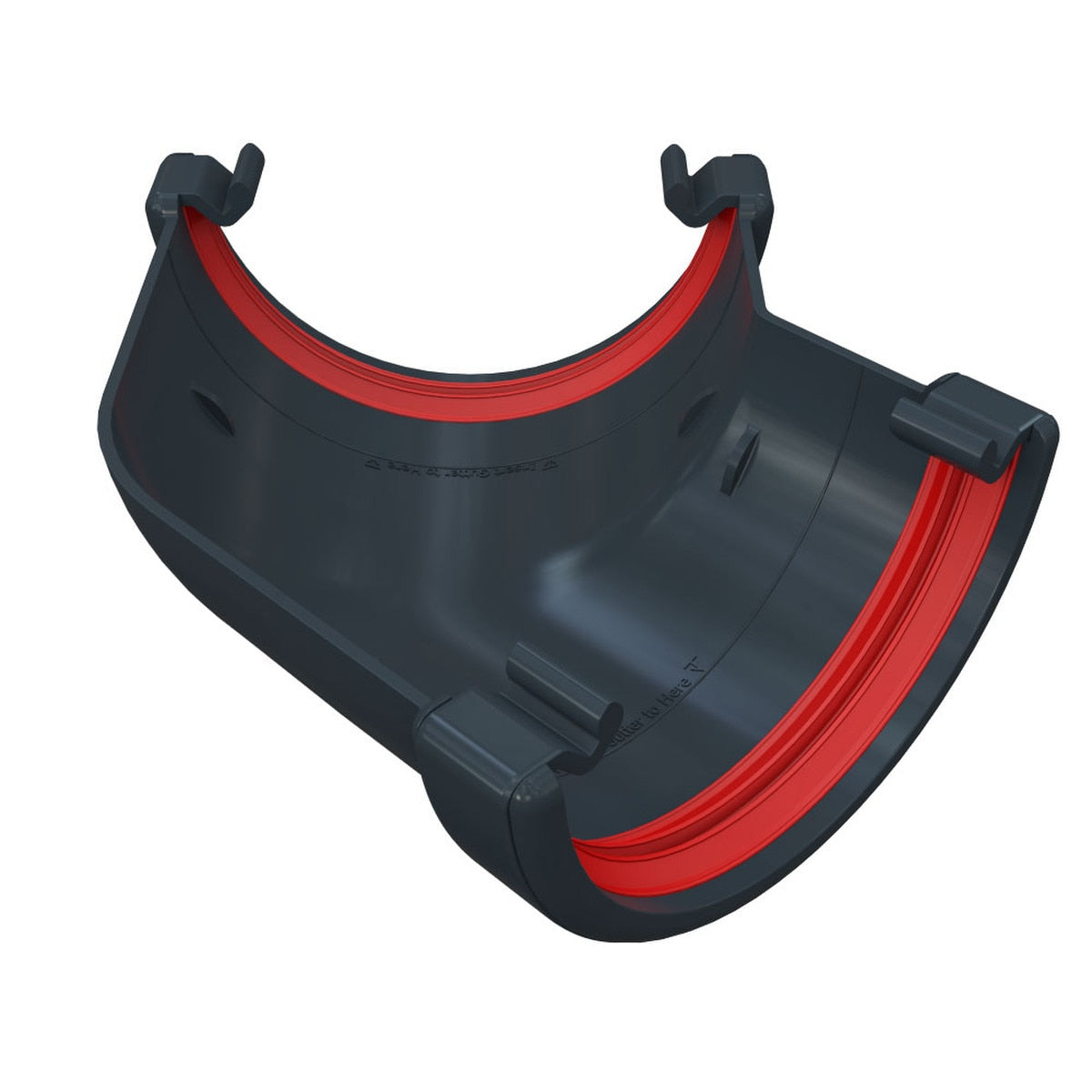 Freefoam Freeflow 112mm Half Round Gutter 135 Degree Gutter Angle - Anthracite Grey