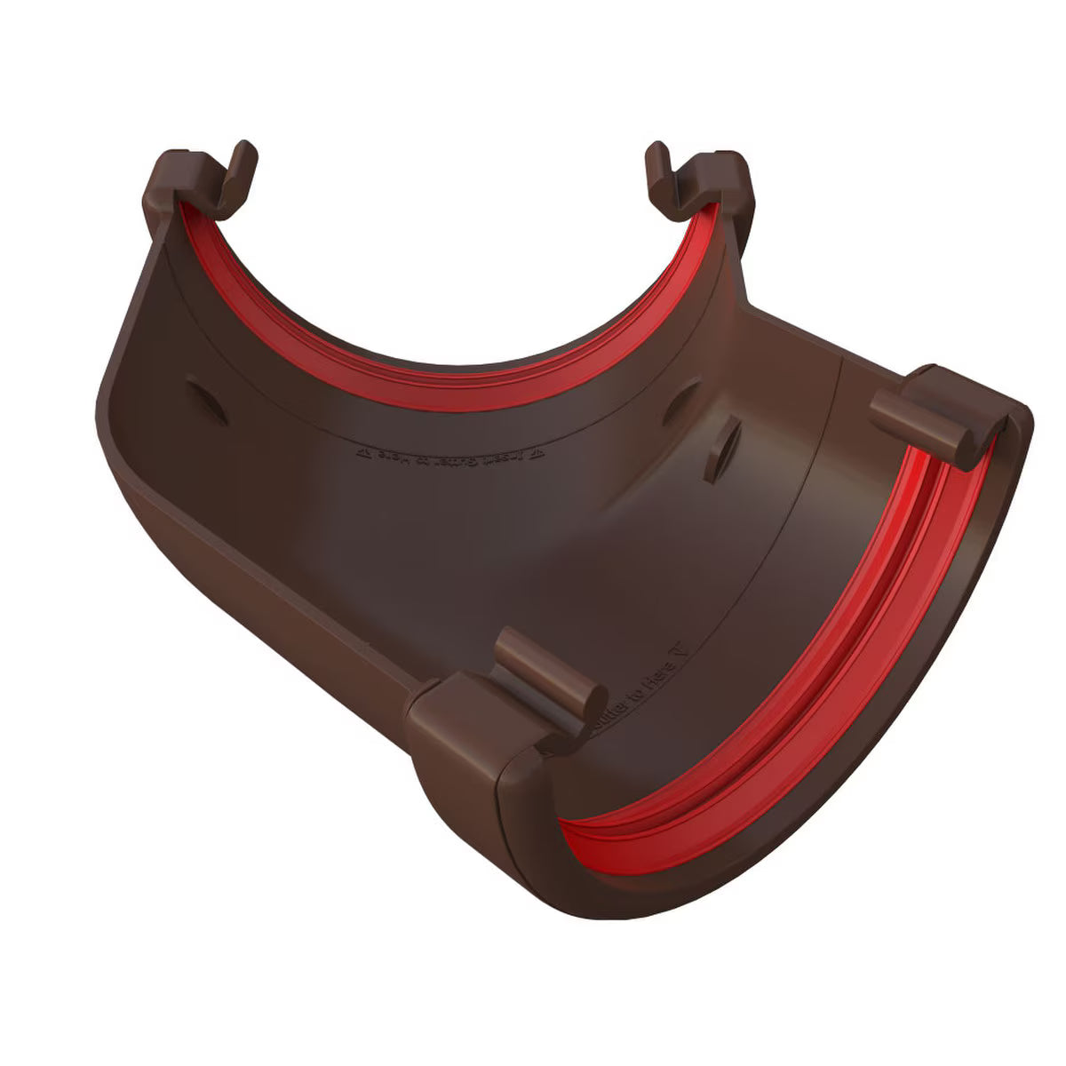 Freefoam Freeflow 112mm Half Round Gutter 135 Degree Gutter Angle - Leather Brown