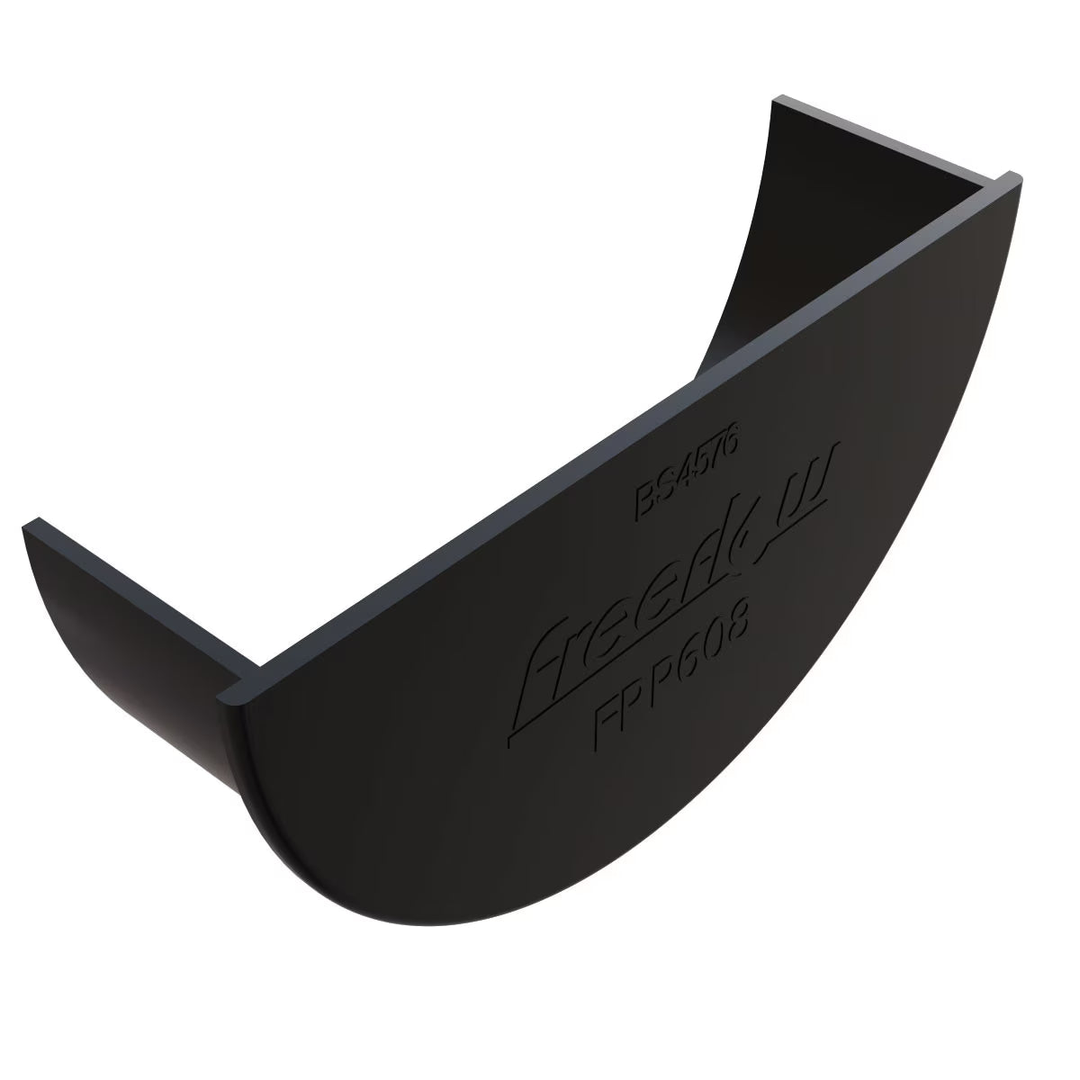 Freefoam Freeflow 112mm Half Round Gutter Internal Stop End - Black