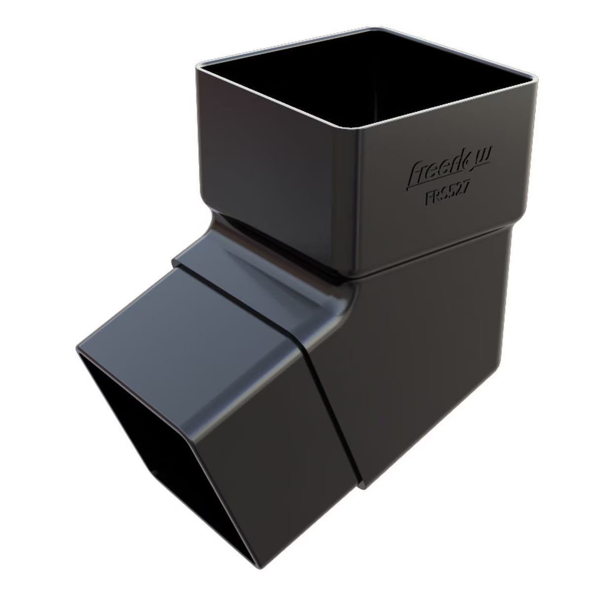 Freefoam Freeflow 65mm Square Downpipe 112 Degree Offset Bend - Black